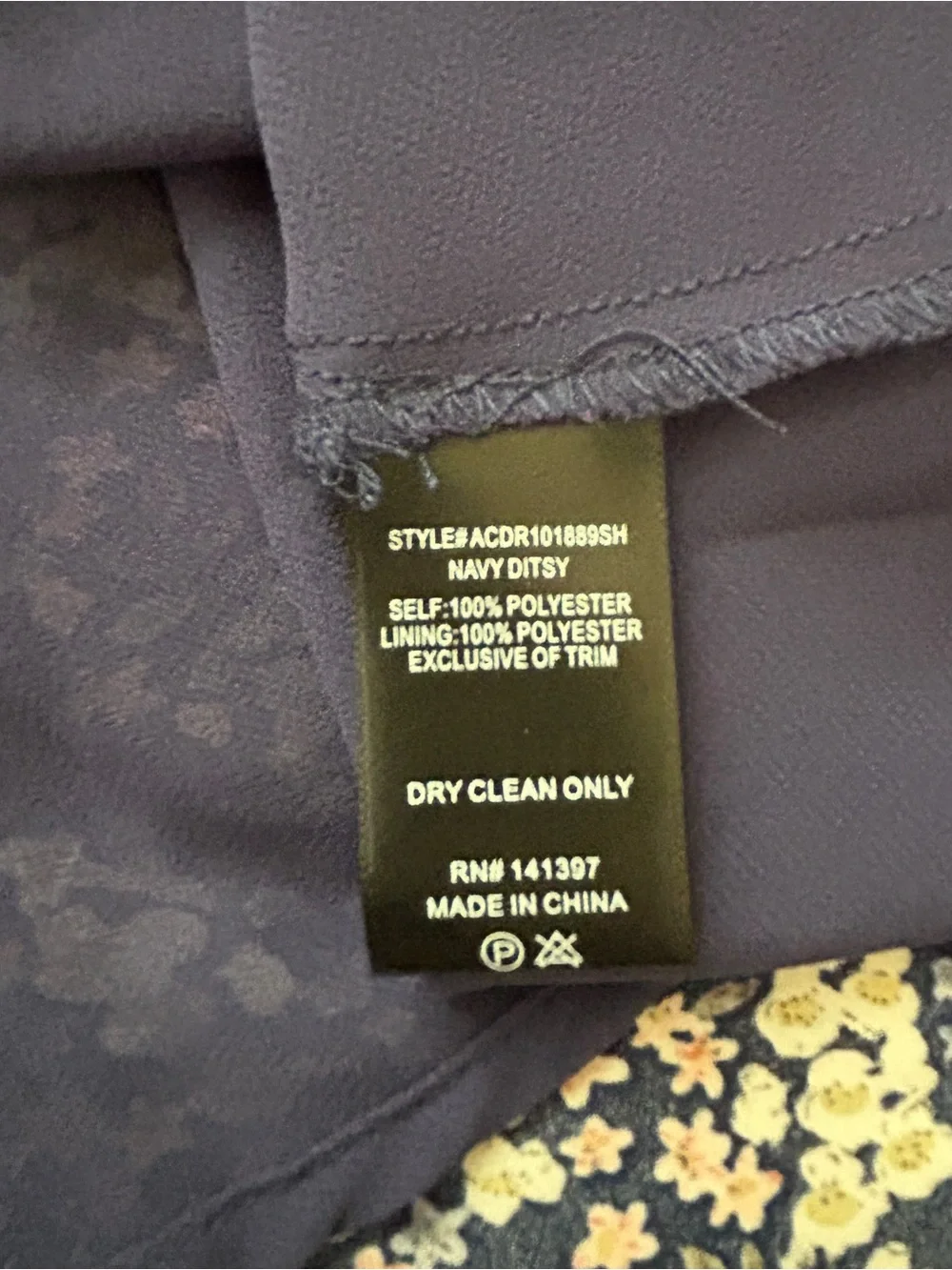 ASTR The Label Floral Puff-Sleeve Maxi Dress, Navy Ditsy Floral, Size M, NWT - Picture 10 of 10